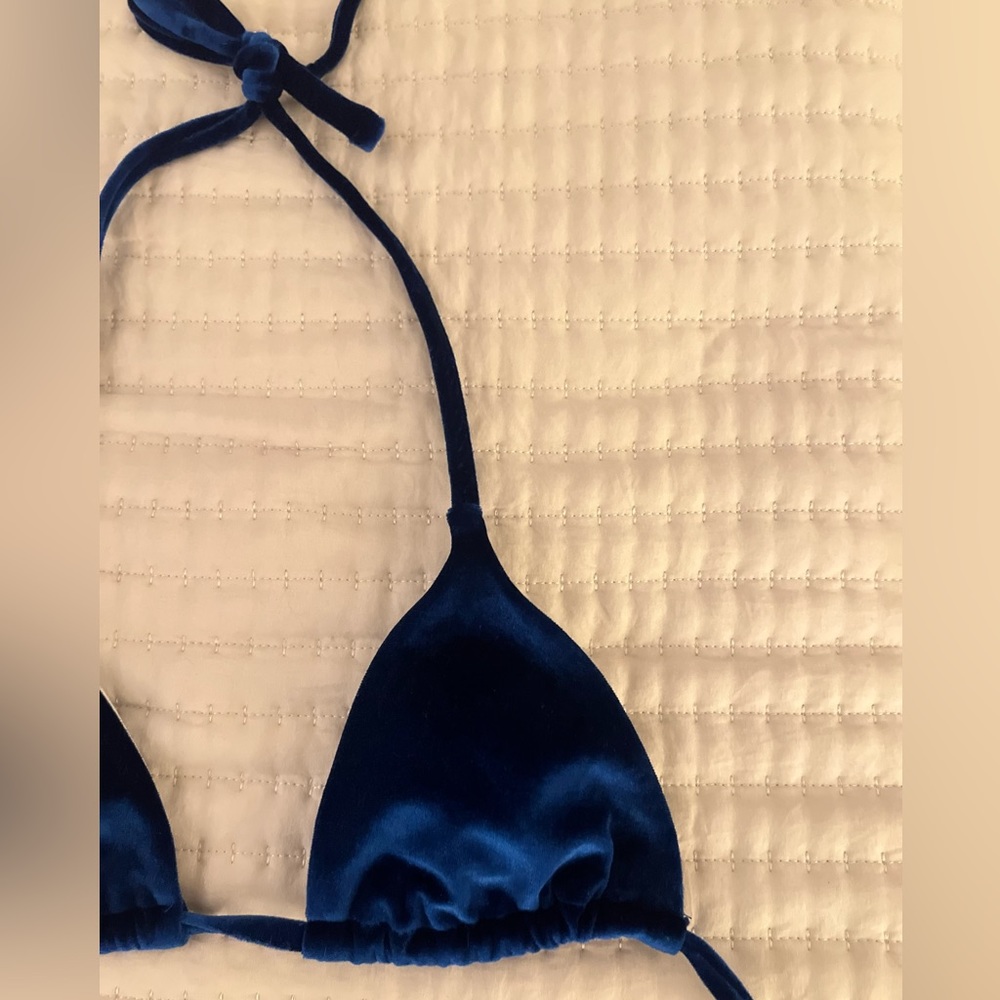 Velvet blue bikini set